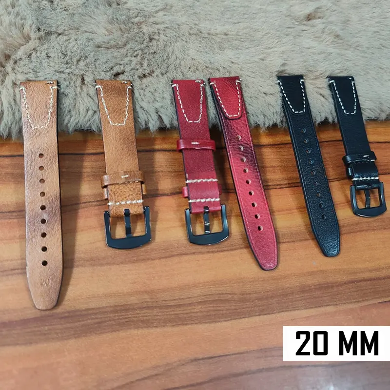 20mm Brown Watch Strap Genuen Leather Premium Quality
